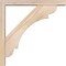 Ekena Millwork Olympic Block Smooth Bracket w/ Offset Brace, Douglas Fir, 3 1/2"W x 20"D x 20"H BKT0402X20X20OLY05SDF - alternate 4